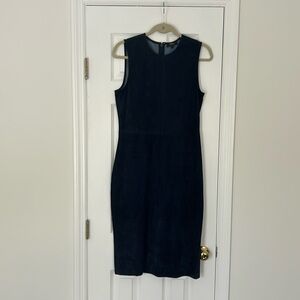 Theory Suede Leather Dress. Navy blue. Size 10